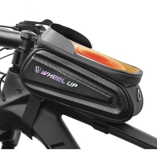 Waterproof Bike Phone Bag Support 7.0in Road Bicycle Top Tube Bag Reflective Cycling Pouch For Handlebar Frame Front MTB Storage