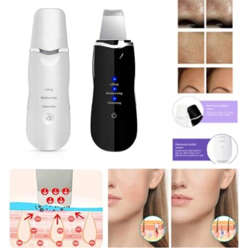 Ultrasonic Ion Deep Cleaning Skin Scrubber Peeling Shovel Facial Pore Cleaner Blackhead Remover Face Lifting USB SPA Spatula