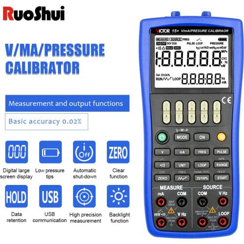 Original Calibrator Process V/mA Loop Tester accuracy 0.02% with 5 digits ohm thermocouple, thermal resistance pressure switch