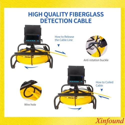 Portable 8500mAh Capacity Standable 16GB TF Card DVR IP68 SYANSPAN Industrial Drain Sewer Pipe Inspection Video Camera Endoscope