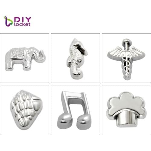 10pcs! Plain Floating Charms Zinc Alloy Fit Floating Lockets & Floating Locket Bracelet LSFC050-598