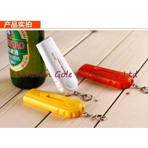 120pcs/lot Creative Plastic Ejection Beer Bottle Opener Kitchen Tool with a Handy Key Chain Party Supplies Worldwide Store