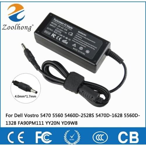 19.5V 3.34A 65W AC laptop power adapter for Dell Vostro 5470 5560 5460D-2528S 5470D-1628 5560D-1328 FA90PM111 YY20N YD9W8