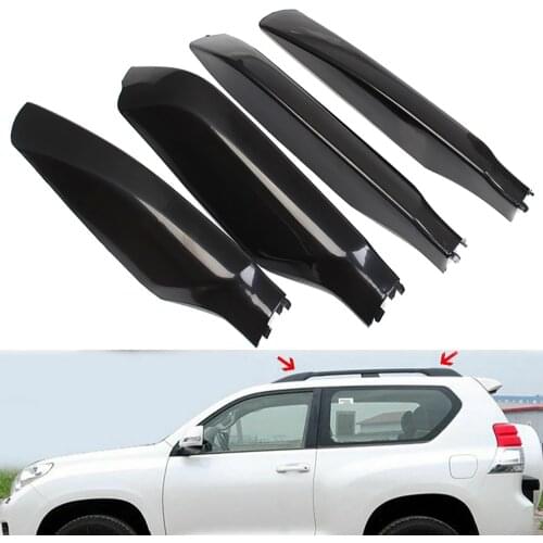 4PCS/set Roof Rack Rail End Cover Shell Replace for Toyota Land Cruiser Prado 150 FJ150 2010-2015 2016 2017 2018 Car Accessories