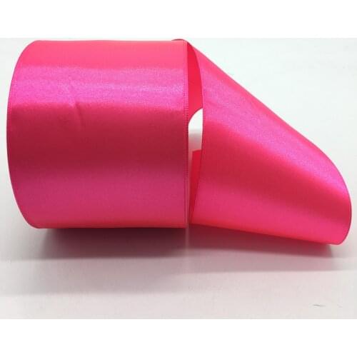 5Yards 75mm Rose Polyester Ribbon Silk Satin Ribbon Wedding Christmas Party Decoration DIY Gift Packing