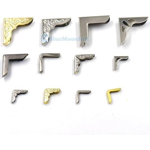 50 pcs Book Corner Protectors for Scrapbooking File Folder Albums Gun Black Gold Nicel