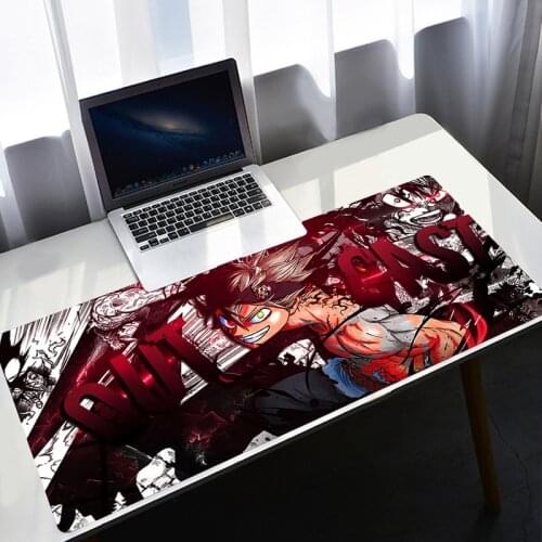 Black Clover Mouse Pad Large 900x400 Kawaii Gaming Accessories Computer Desk Mousepad XXL Non-slip Keyboard Long Big Mouse Mat