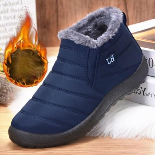 CAGILKZEL Womens snow boots warm short plush winter ankle boots plus size womens shoes womens zipper comfortable warm shoes