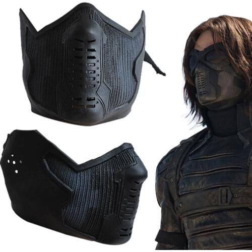 Dropshipping Captain Winter Soldier James Buchanan Bucky Barnes Cosplay Latex Mask