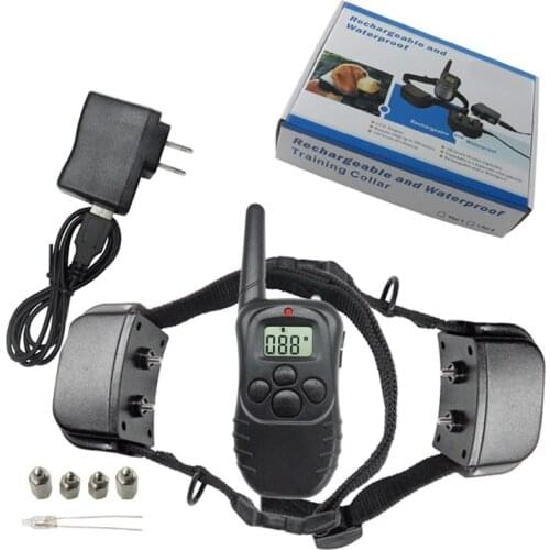 JanPet 998DR2 Rechargeable Water-resistant Remote Pet Trainer Electric Dog shocking collars for 2 dogs