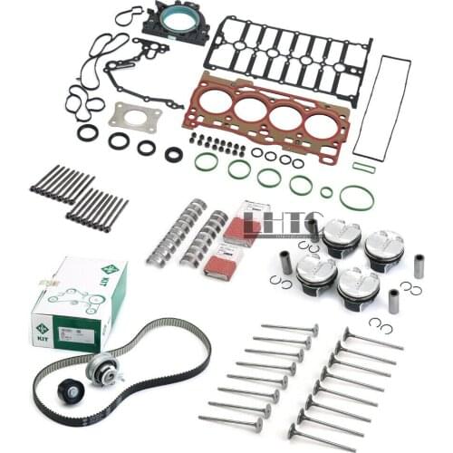 Engine Rebuild Overhaul kit valves timing pistons Ø74.5mm For VW Jetta Golf Passat Audi A1 A3 Skoda Octavia Seat 1.4 TFSI EA211