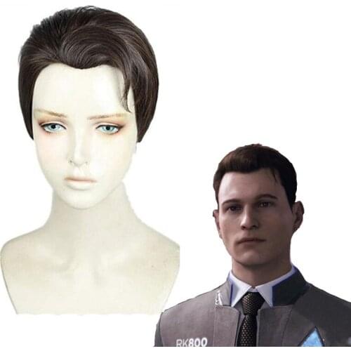 Connor Cosplay Wigs RK800 Cosplay Wig Heat Resistant Synthetic Wig Halloween Carnival Party