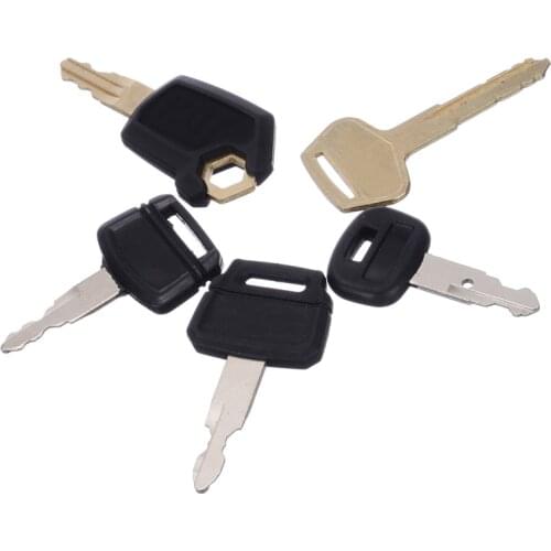5pcs Excavator Keys Set Excavator Ignition Start Key Switch Starter Digger for Caterpillar Hitachi Kobelco Komatsu Kubota Dozer