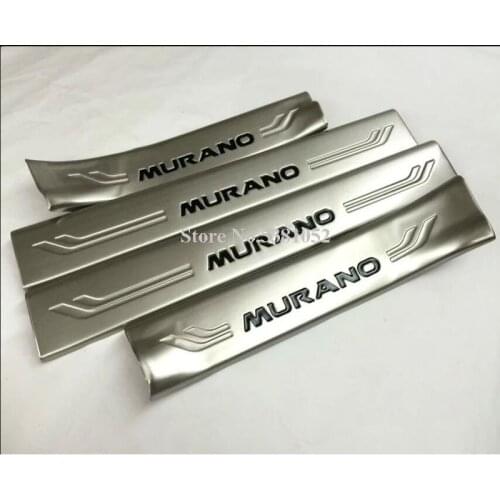 For 2015 2016 2017 Nissan Murano Z52 Stainless Steel Interior Door Sill Scuff Plate Pedal Cover Trim Protector Car Accessories