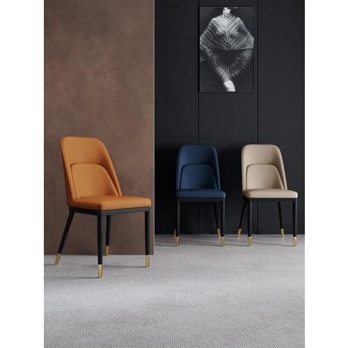 Nordic Light Luxury Dining Chair Metal Post Modern Simple Table Chair Back Home Iron Stool Desk Living Room