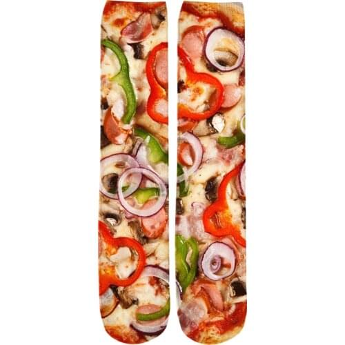 CLOOCL New Style Fashion Socks Delicious Pizza 3D Print Mens Womens Casual Food Hot Selling Straight Socks