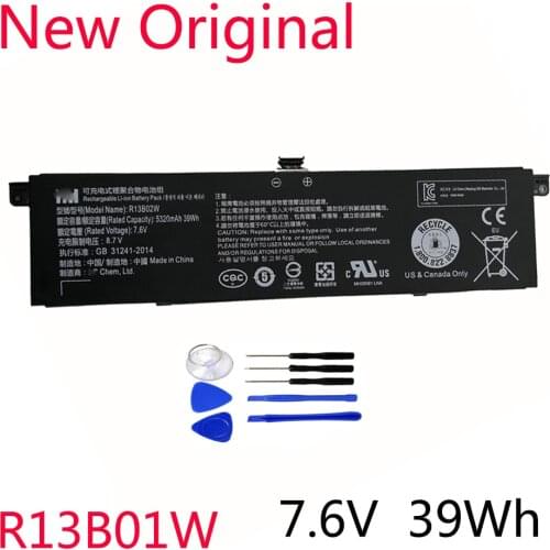 New Original R13B01W R13B02W Battery For Xiaomi Mi Air 13.3" Series Tablet PC 39WH 7.6V