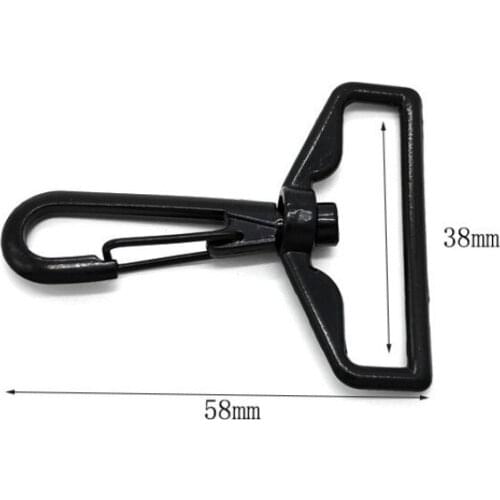 New High-quality Accessories Black 38mm Luggage Hardware Hanging Buckle Keychain Shoulder Strap Rotating Hook Buckle Accessories