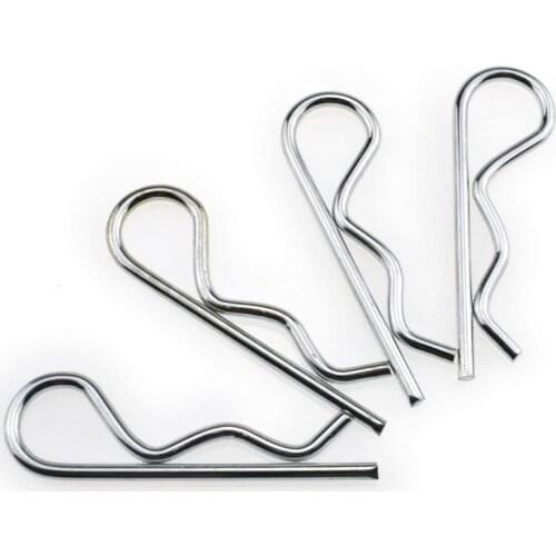 150Pcs/Box Anti-rust Smooth Carbon Steel High Hardness R Shape Cotter Pin Hitch Pin for Lawn Mower Garden Tool Parts