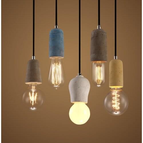 Modern Cement Pendant Light Corridor Exhibition Hall Hotel Balcony Study Cement Concrete Droplight Drop deco chambre