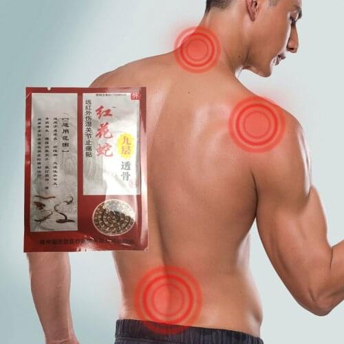 Far infrared Herbal Pain Relief Patches Chinese herbal Carthamus tinctorius Snake Pain Plaster Self heating Pain Relief Patch 24