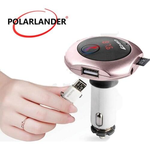 Universal Wireless BluetoothHands free Car Kit FM Transmitter MP3 Player With Audio USB Car Charger
