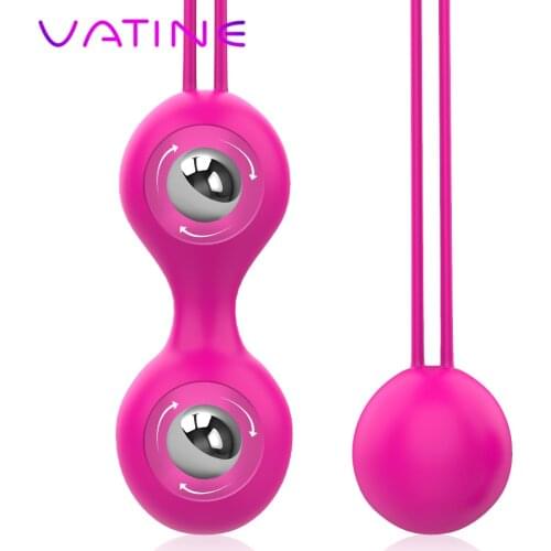 VATINE 2Pcs/Set Vagina Massage Vibrator Silicone Kegel Ball Vaginal Geisha Ball Ben Wa Ball Vagina Tightening Exercise