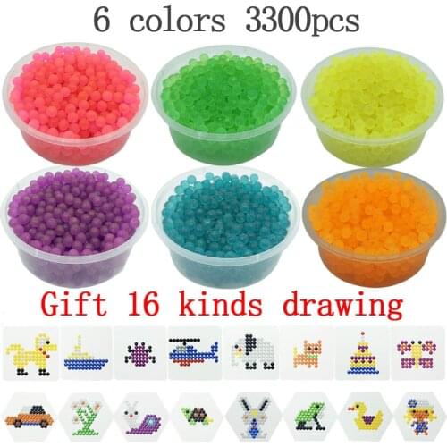 Ｗater Aqua PUPUKOU Beads puzzle Crystal DIY water spray beads set ball games 3D handmade magic toys for children
