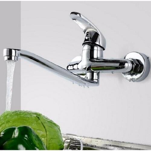 High quality brass chrome wall mounted kitchen sink Swivel sink Faucets,Mixers & Taps
