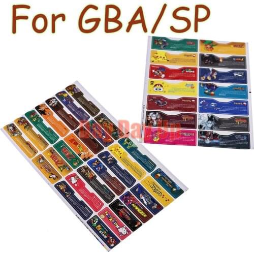 1set/lot=28pcs/lot For Nintend Gameboy Advance Label Stickers Custom Design For GBA Console Back Tag