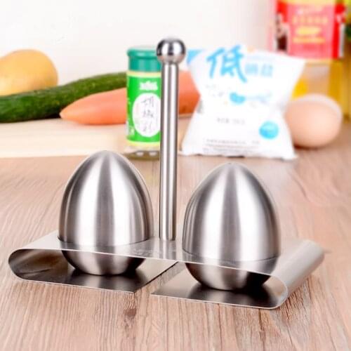 1 Pcs Durable Stainless Steel Egg-Shaped Salt Pepper Shaker Table Server Kitchen Tool A1