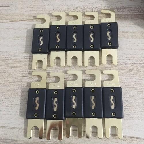 10PCS/LOT 80A 100A 150A 200A 250A 300A Golden Plated Car Audio Auto Fuse ANL Fuse
