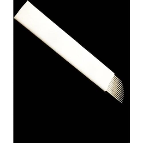 100Pcs Flex 11 Microblading Needles Permanent Makeup Eyebrow Blade For 3D Embroidery Manual Tattoo Pen Machine Cosmetic Eyebrows