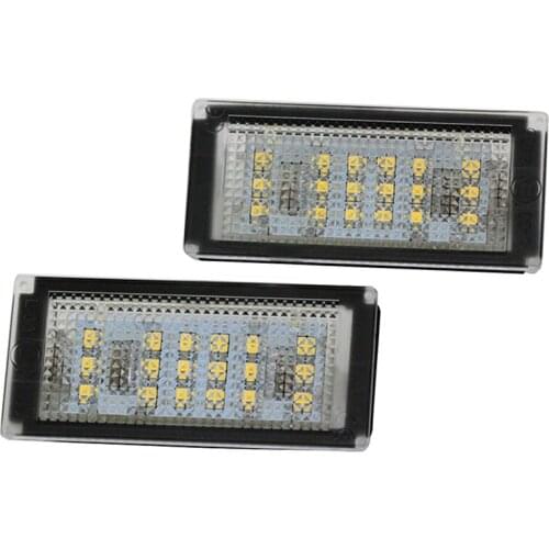 2Pcs/Lot 18SMD Car LED License Plate Light Lamp Error Free Canbus Function White 6000K For BMW E46 2 Doors M3 2 Doors 2004-2006