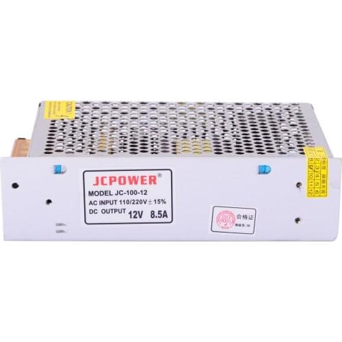 Fast ship 10pcs Adapter AC110/220V to LED DC12V 8.5A iron cover Power Supply Transformer for LED CCTV,3528 5050 RGB LED strip