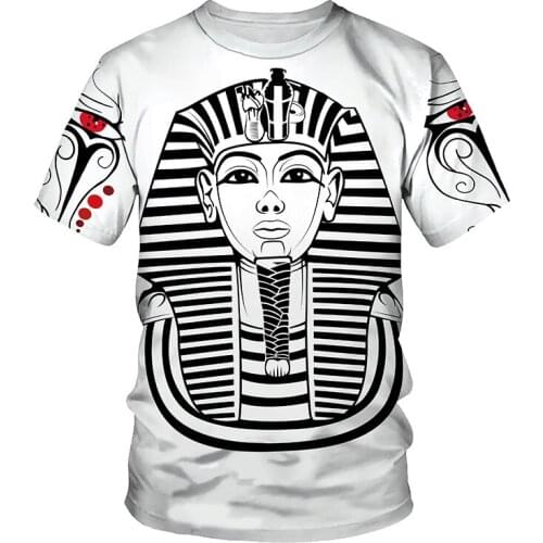 Egypt T-shirt summer fashion hot sale 3D printing poker men and women short-sleeved O-neck top pullover breathable clothing