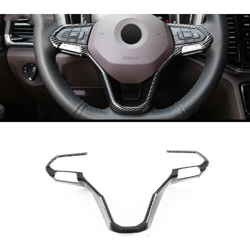 Lsrtw2017 Car Steering Wheel Decoraion Chrome Trims for Volkswagen Atlas Teramont Vw Arteon 2017 2018 2019 2020 2021 Accessories