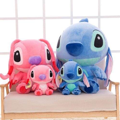 Disney 35-80cm Giant Cartoon Stitch Lilo & Stitch Plush Toy doll Stuffed Toy Childrens birthday gifts