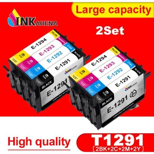 INKARENA 2set T1291 Compatible Ink Cartridge for Epson BX305FW 320FW BX525WD BX535WD BX625FWD BX630FW BX635FWD BX925FWD BX935FWD
