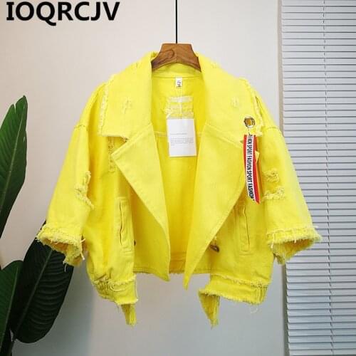 Pockets Women Denim Jacket Pole Female Loose Coat 2019 Autumn Winter New Cool Girl Outwear R830