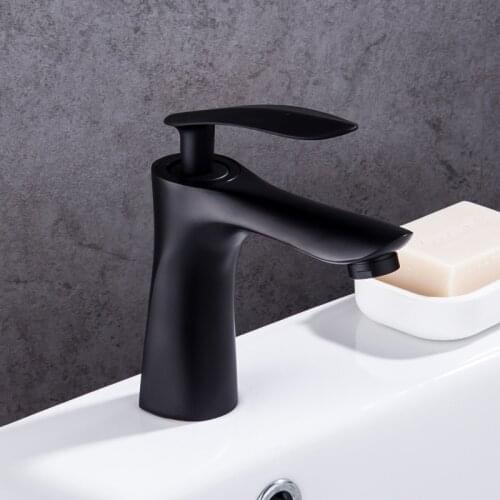 Bathroom Faucet Copper Wash Basin Faucet Elegant Single Handle Sink Tap Cold and Hot Water Mixer Tap Deck Mounted Home Hardware