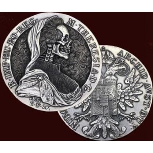 Cool Men Double-headed Eagle Mens Stainless Steel Escape Retro Coin Personality Fashion Trend Pendant Necklace