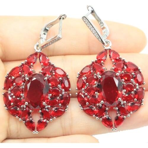 42x17mm Luxury Water Drop Created Golden Citrine CZ Gift For Womans Wedding Silver Earrings