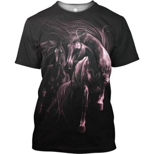 CLOOCL Newest Horse Series T-shirts 3D Print Men Clothing Short Sleeve Harajuku T Shirts Unisex Casual Streetwear