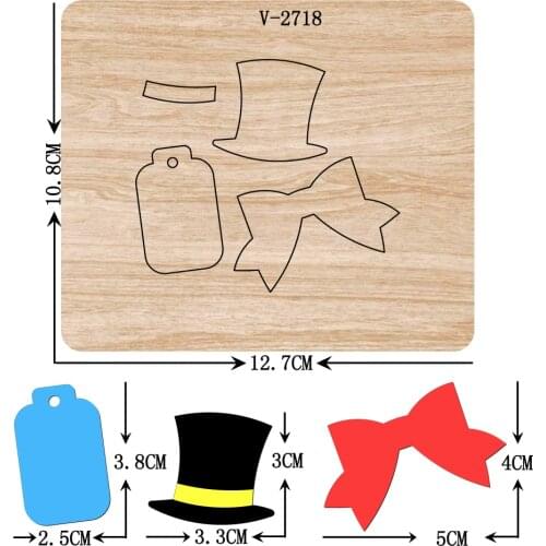 New hat wooden dies cutting dies for scrapbooking Multiple sizes V-2718