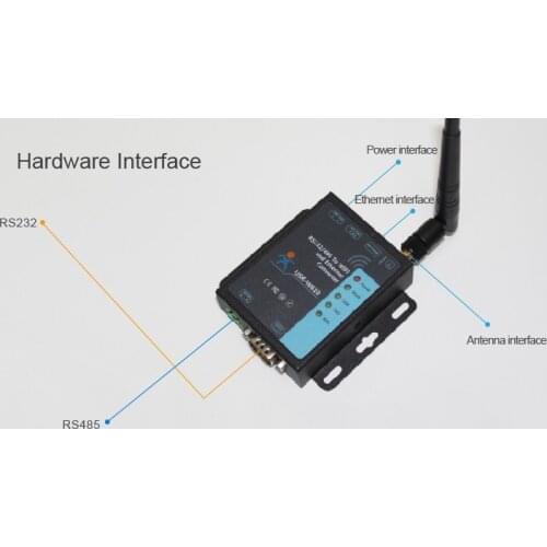 USR-W630 Industrial Serial to WIFI and Ethernet Converter Supports 2 Ethernet Ports, Modbus RTU