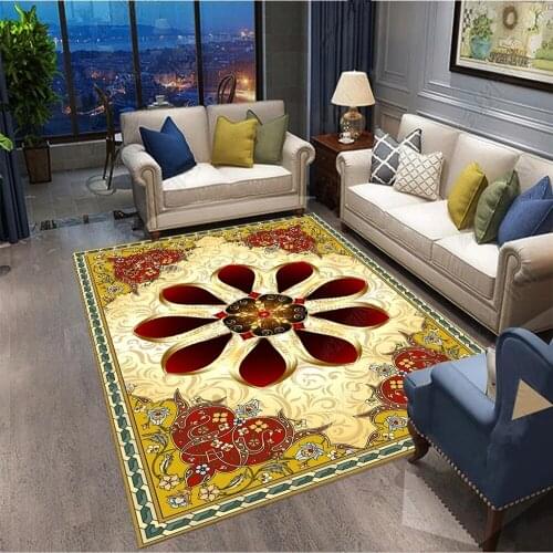 Luxurious European Carpet 3D Printing Home Large Carpets For Living Room Bedroom Area Kids/Child Mats Play Room Anti-Slip Rugs
