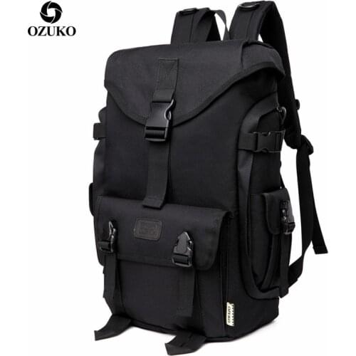 OZUKO Brand Fashion High Capacity Oxford Men Backpack 2019 New Schoolbag Male Travel Backpacks 15.6 inch Laptop Bags Boy Mochila