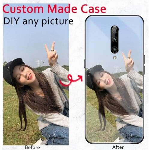 Custom made glass back phone case for oneplus 1+ 5 5T 6 6T 7 7T pro customized gift print logo name DIY photo cover shell