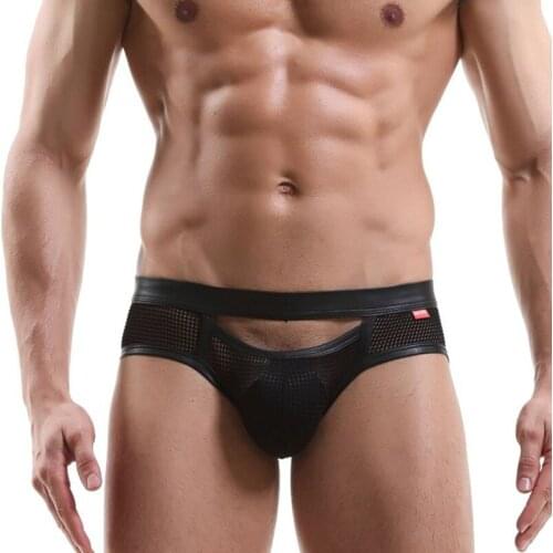 Sexy Men Thongs Open Front Hole Underwear Mens Big Penis Pouch Jockstrap G strings Mens Panties Male Underpants Slips Hombre